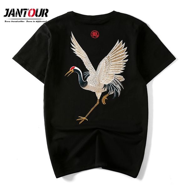 chinese style soft cotton men's crane embroidery t-shirt o-neck short sleeve t shirt men casual t-shirts summer tshirts 210707, White;black
chinese style soft cotton men's crane embroidery t-shirt o-neck short sleeve t shirt men casual t-shirts summer tshirts 210707, White;black