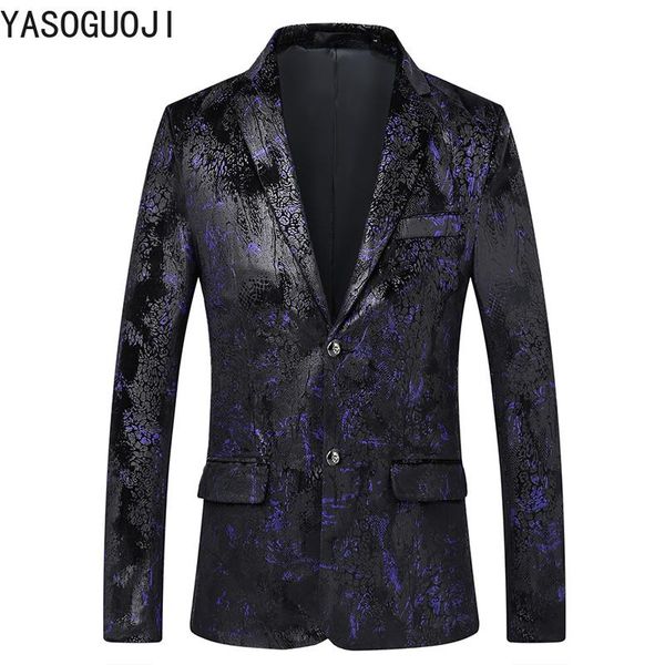 men's suits & blazers yasuguoji 2021 spring fashion flower printed suit balzer men single breasted slim blazer in wedding designer jack, White;black
men's suits & blazers yasuguoji 2021 spring fashion flower printed suit balzer men single breasted slim blazer in wedding designer jack, White;black