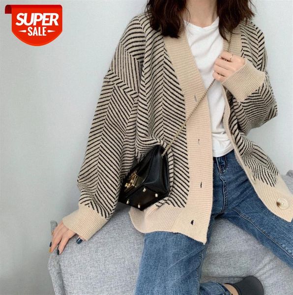 zhizheng xi taochuan homemade simple temperament long-sleeved loose striped sweater cardigan jh9220 #aj8p, Black;gray
zhizheng xi taochuan homemade simple temperament long-sleeved loose striped sweater cardigan jh9220 #aj8p, Black;gray
