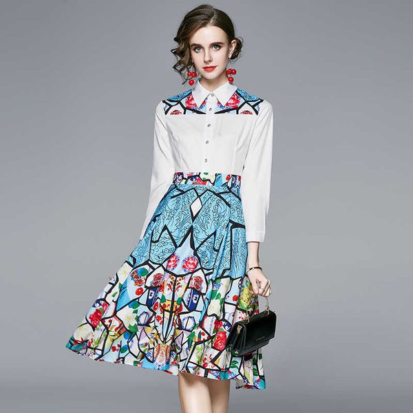 fashion women print patchwork party dress elegant autumn ladies collect waist big swing long sleeve dresses vestidos 210525, Black;gray
fashion women print patchwork party dress elegant autumn ladies collect waist big swing long sleeve dresses vestidos 210525, Black;gray