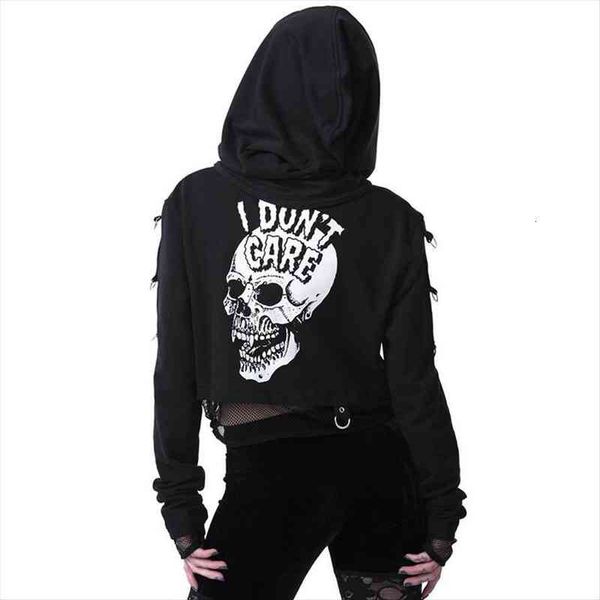 female streetwear hooded women sweatshirts cropped hoodies gothic skull printed black loose short hoodies mesh patchwork
female streetwear hooded women sweatshirts cropped hoodies gothic skull printed black loose short hoodies mesh patchwork