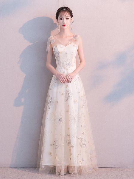 party dresses evening dress female 2021 long section banquet noble and elegant temperament annual meeting hosted champagne, White;black
party dresses evening dress female 2021 long section banquet noble and elegant temperament annual meeting hosted champagne, White;black