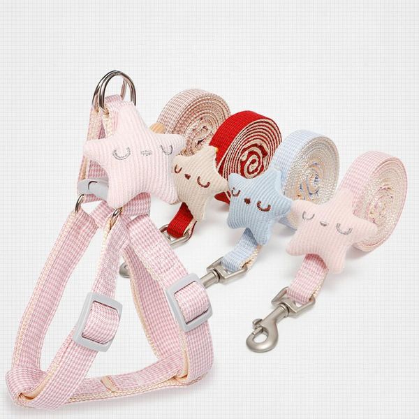 dog collars & leashes pet cats star plaid harness and leash sets cute puppy adjustable walking vest supplies with lead
dog collars & leashes pet cats star plaid harness and leash sets cute puppy adjustable walking vest supplies with lead