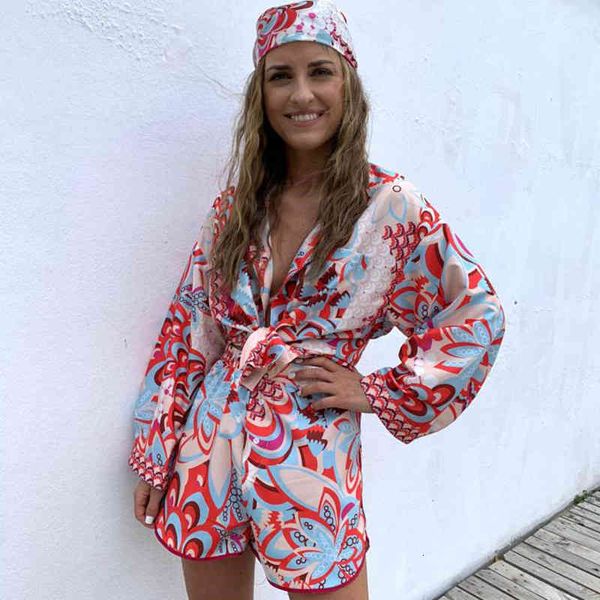 women's blouses & shirts vintage totem floral print women shirt shorts casual sets spring summer single breasted chic female clothes st, White
women's blouses & shirts vintage totem floral print women shirt shorts casual sets spring summer single breasted chic female clothes st, White