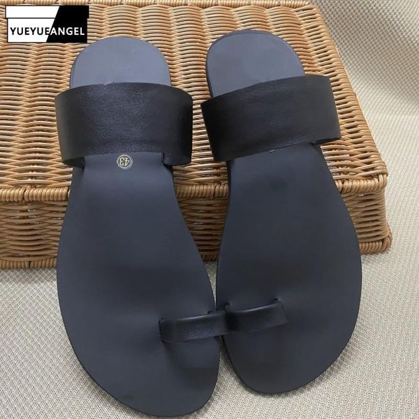 men outdoor genuine leather slippers summer fashion beach breathable solid color leisure flip flops oversize 36-45, Black
men outdoor genuine leather slippers summer fashion beach breathable solid color leisure flip flops oversize 36-45, Black