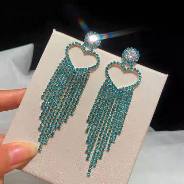 dangle & chandelier luxury women's stud earrings green clear crystals tassels party fashion elegant for ladies, Silver
dangle & chandelier luxury women's stud earrings green clear crystals tassels party fashion elegant for ladies, Silver