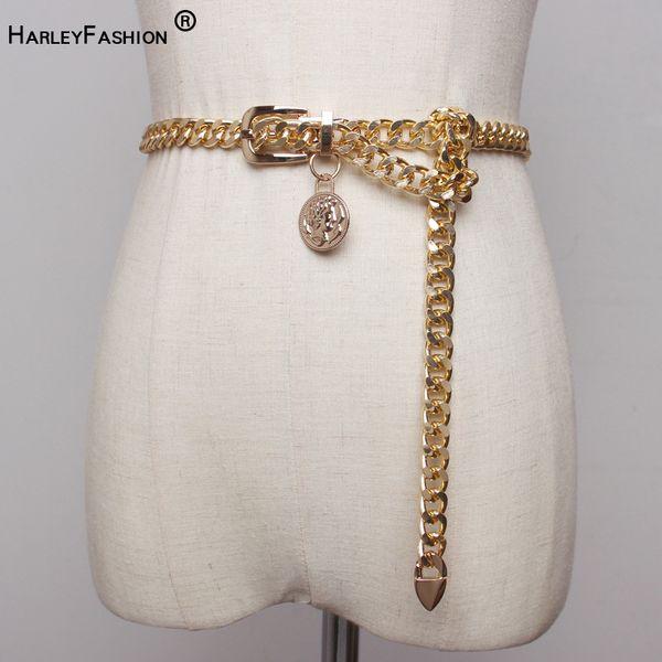 harleyfashion women fashion accessory all-match metal chain belt european stylish high street quality belt for blazer for dress, Silver
harleyfashion women fashion accessory all-match metal chain belt european stylish high street quality belt for blazer for dress, Silver