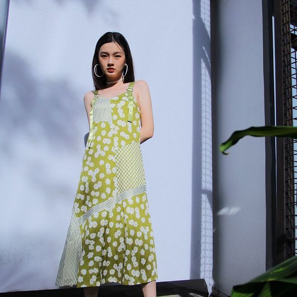 green spaghetti strap dress summer patchwork backless a line long women high waist casual sundress 210427, Black;gray
green spaghetti strap dress summer patchwork backless a line long women high waist casual sundress 210427, Black;gray