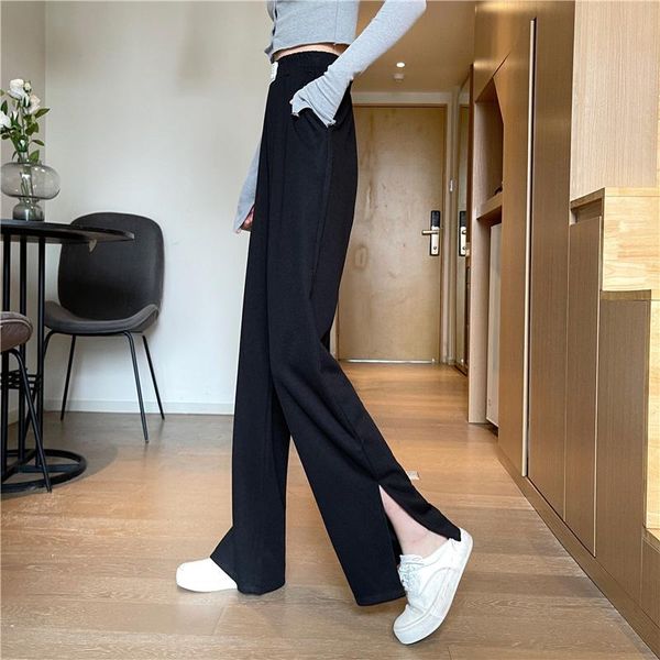 women's pants & capris latest fashion casual tall women high waist side split straight loose bootcut trouser plus size lady wide leg ha, Black;white
women's pants & capris latest fashion casual tall women high waist side split straight loose bootcut trouser plus size lady wide leg ha, Black;white
