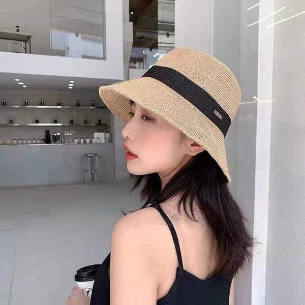 japanese simple casual straw hat women's new color contrast wide brim sun hat in summer black friday wali, Black;white
japanese simple casual straw hat women's new color contrast wide brim sun hat in summer black friday wali, Black;white