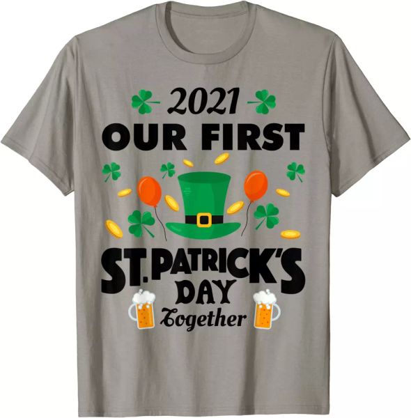 2021 Our First St. Patrick's Day Together Funny Couple T-Shirt Size S to 5XL, White;black
2021 Our First St. Patrick's Day Together Funny Couple T-Shirt Size S to 5XL, White;black