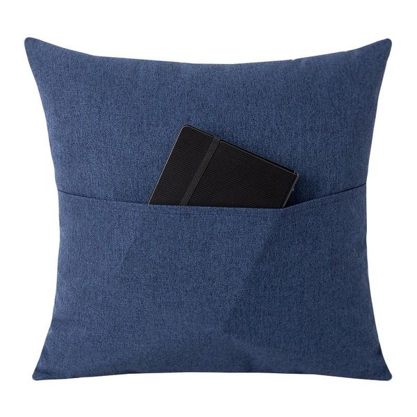 cushion/decorative pillow blue solid color throw cover remote control storage cushion pocket pillowcase for living room home decoration 45*4
cushion/decorative pillow blue solid color throw cover remote control storage cushion pocket pillowcase for living room home decoration 45*4