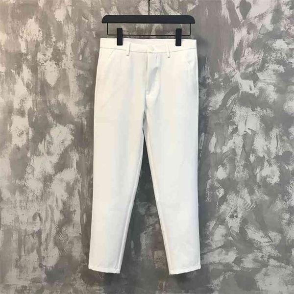 men's summer nine-point pants fashion casual korean slim straight breathable suit men's brand 210715, Black
men's summer nine-point pants fashion casual korean slim straight breathable suit men's brand 210715, Black