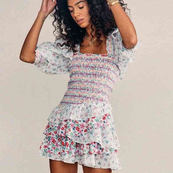 casual dresses 2021 summer mixed floral prints ruffled holiday square neck smocked laides mini p9i9, Black;gray
casual dresses 2021 summer mixed floral prints ruffled holiday square neck smocked laides mini p9i9, Black;gray