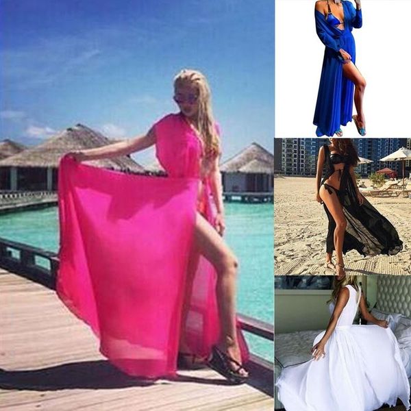 long bikini beach cover up summer women swimwear tunic cardigan bathing swim suit see-through dress women's, White;black
long bikini beach cover up summer women swimwear tunic cardigan bathing swim suit see-through dress women's, White;black