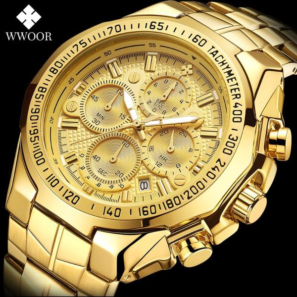 wristwatches wwoor gold watch men waterproof sports quartz man military fashion chronograph relogio masculino, Slivery;brown
wristwatches wwoor gold watch men waterproof sports quartz man military fashion chronograph relogio masculino, Slivery;brown
