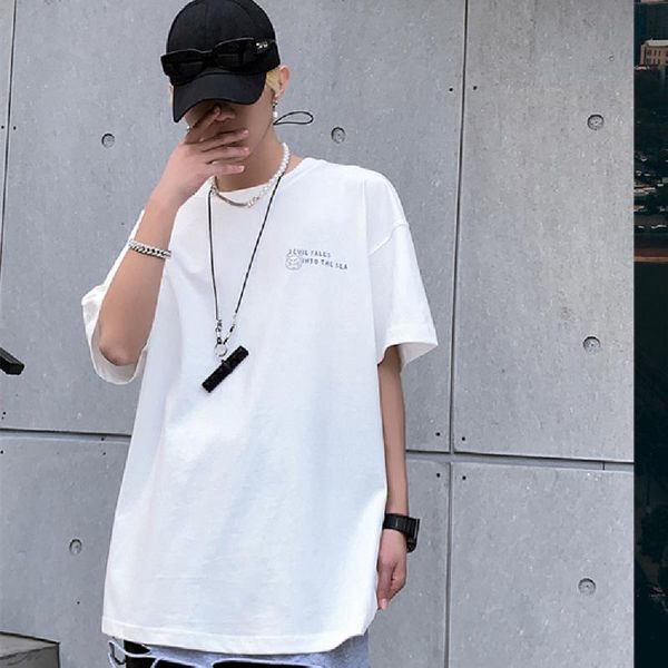 men's t-shirt trend graffiti grimace print short sleeve loose slip shoulder casual round neck t-shirts, White;black
men's t-shirt trend graffiti grimace print short sleeve loose slip shoulder casual round neck t-shirts, White;black