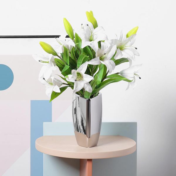 vases plating ceramic vase living room decoration water flower simulation restaurant