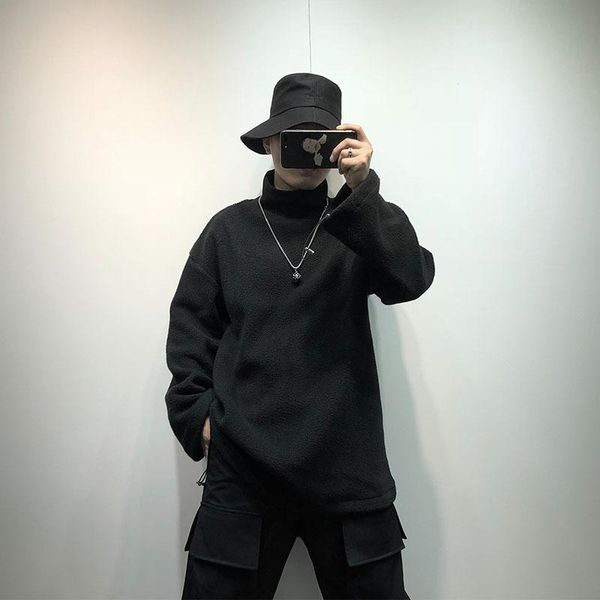 men's hoodies & sweatshirts men autumn and winter fashion turtleneck plush loose classic simple personality thick black slimming hoodie
men's hoodies & sweatshirts men autumn and winter fashion turtleneck plush loose classic simple personality thick black slimming hoodie