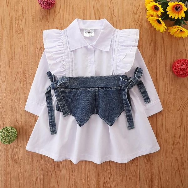 girl's dresses girls casual two-piece clothes set dress, white long sleeve turn-down collar dress and waist corset, 1-6 years spring au, Red;yellow
girl's dresses girls casual two-piece clothes set dress, white long sleeve turn-down collar dress and waist corset, 1-6 years spring au, Red;yellow