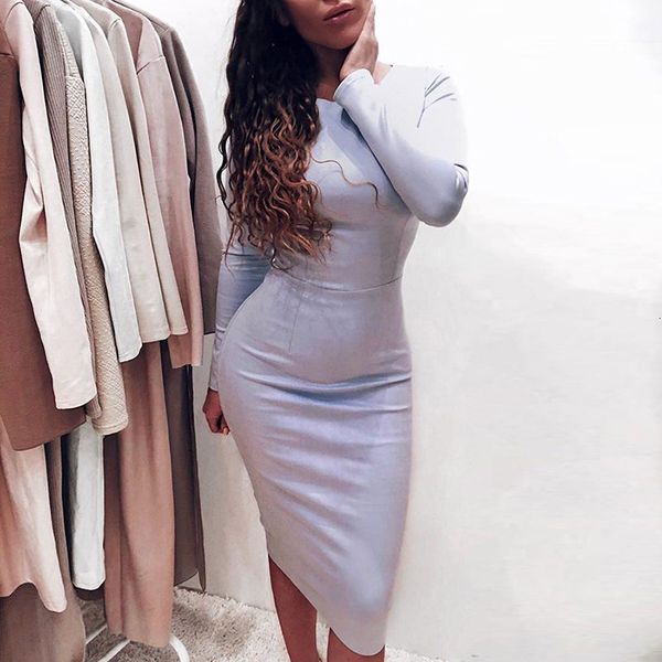casual dresses suede long sleeve bodycon midi dress autumn winter women high waist o neck solid color party elegant outfits streetwear, Black;gray
casual dresses suede long sleeve bodycon midi dress autumn winter women high waist o neck solid color party elegant outfits streetwear, Black;gray