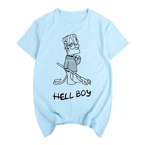 women's t-shirt spring and summer lil peep hellboy hell boy harajuku street aesthetic creation, White
women's t-shirt spring and summer lil peep hellboy hell boy harajuku street aesthetic creation, White