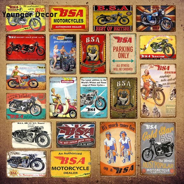 britain motorcycle bsa metal signs tin poster garage club pub bar wall decoration motor bike vintage plate home decor yi-058
britain motorcycle bsa metal signs tin poster garage club pub bar wall decoration motor bike vintage plate home decor yi-058