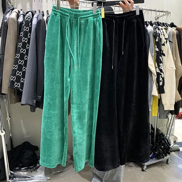casual corduroy pants sweatpants women trousers fashion full length loose elastic waist straight joggers high women's & capris, Black;white
casual corduroy pants sweatpants women trousers fashion full length loose elastic waist straight joggers high women's & capris, Black;white