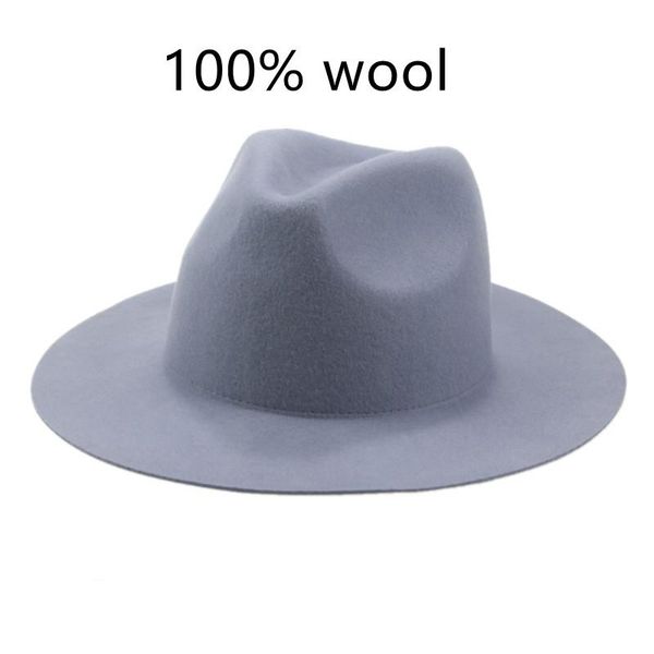 wide brim hats wool women men classic solid pink grey panamas fedora 100% luxury soft autumn winter, Blue;gray
wide brim hats wool women men classic solid pink grey panamas fedora 100% luxury soft autumn winter, Blue;gray