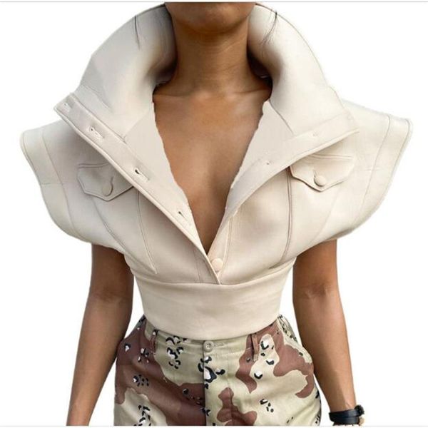 women's jackets autumn 2021 europe-usa style women/girl pure color stand collar half buttons flying sleeve slim short tunic air layer o, Black;brown
women's jackets autumn 2021 europe-usa style women/girl pure color stand collar half buttons flying sleeve slim short tunic air layer o, Black;brown