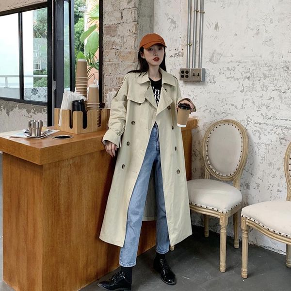 women's trench coats military simple coat women black elegant fashion long overcoat loose casual korean clothing spring autumn mm60wfy, Tan;black
women's trench coats military simple coat women black elegant fashion long overcoat loose casual korean clothing spring autumn mm60wfy, Tan;black