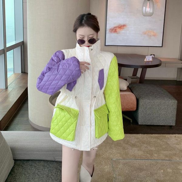 women's jackets 2021 winter fashion color contrast foreign style waist closing coat cotton jacket women parkas, Black;brown
women's jackets 2021 winter fashion color contrast foreign style waist closing coat cotton jacket women parkas, Black;brown