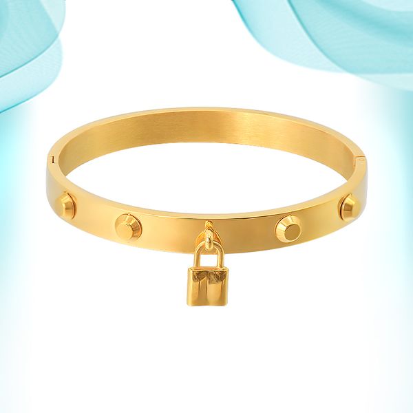 creative stainless steel bangle lock head decorated fashion versatile laminated opening bracelet for women with wholesale offers paired coup, Black
creative stainless steel bangle lock head decorated fashion versatile laminated opening bracelet for women with wholesale offers paired coup, Black