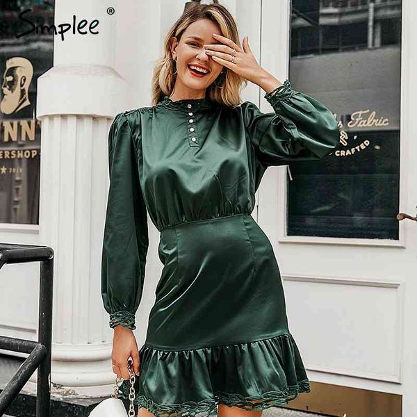 vintage lace hem ruffled women long sleeve stand neck mini ladies dresses high waist female autumn dress vestidos 210414, Black;gray
vintage lace hem ruffled women long sleeve stand neck mini ladies dresses high waist female autumn dress vestidos 210414, Black;gray