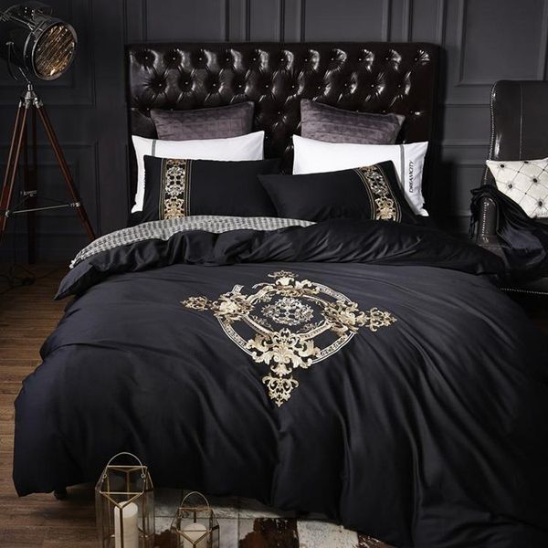 bedding sets home-american luxury 60 egyptian long-staple cotton embroidered model room four-piece cover pure black
bedding sets home-american luxury 60 egyptian long-staple cotton embroidered model room four-piece cover pure black