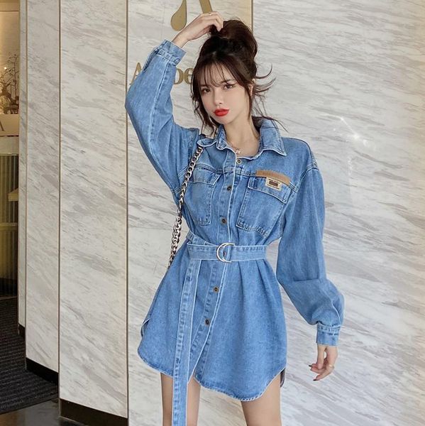 women's wool & blends hong kong style retro denim jacket female 2021 spring all-match lace-up waist and thin temperament long shirt, Black
women's wool & blends hong kong style retro denim jacket female 2021 spring all-match lace-up waist and thin temperament long shirt, Black