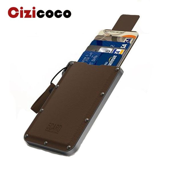 card holders 2021 genuine leather holder pulled men women business id slim wallets mini cases, Brown;gray
card holders 2021 genuine leather holder pulled men women business id slim wallets mini cases, Brown;gray