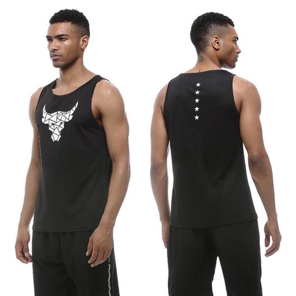 men's t -shirts vest basketball training running fitness short-sleeved t-shirt mesh quick-drying breathable polos tees tank, White;black
