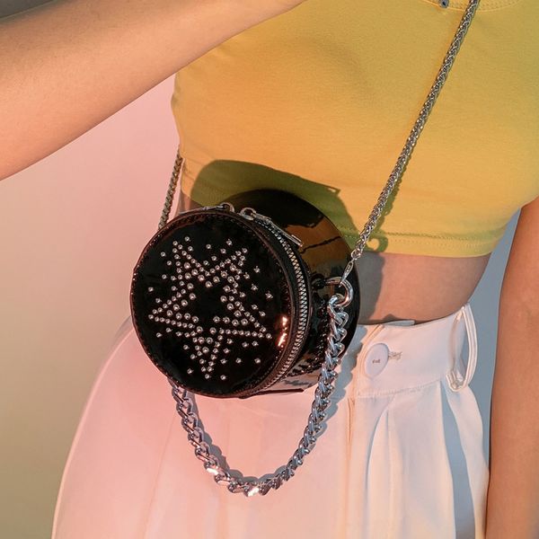 trend rivet mini bag female 2021 summer trendy fashion chain shoulder messenger bags texture small round handbag star pattern
trend rivet mini bag female 2021 summer trendy fashion chain shoulder messenger bags texture small round handbag star pattern