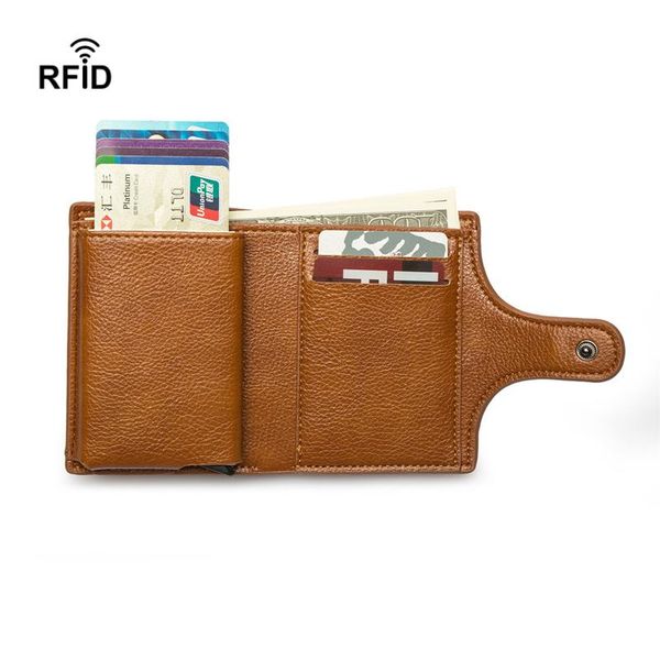 card holders anti rfid id holder multifunction coin purse slim men leather wallet case with money compartment, Brown;gray
card holders anti rfid id holder multifunction coin purse slim men leather wallet case with money compartment, Brown;gray