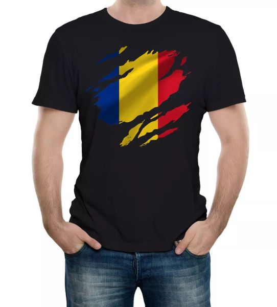 torn romania flag men's t-shirt romanian bucharest country national football, White;black
torn romania flag men's t-shirt romanian bucharest country national football, White;black