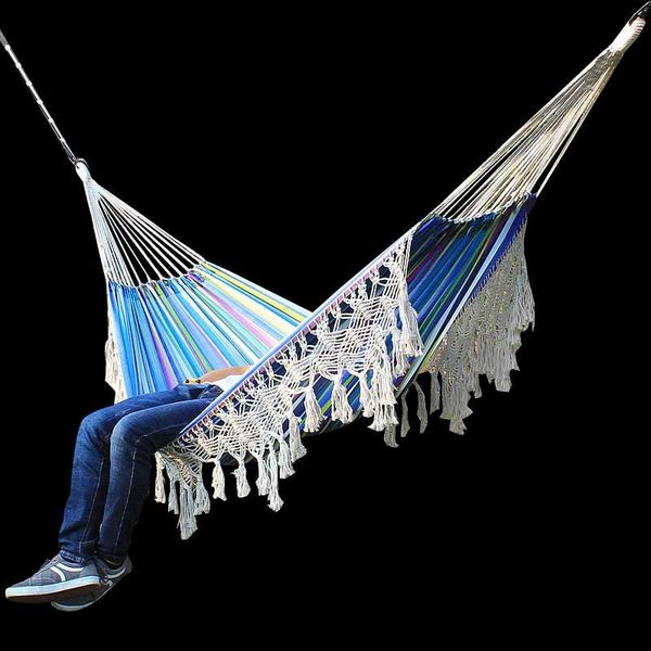 camp furniture multifunctional portable hammock garden sleeping bed tassel design hanging for indoor outdoor camping
camp furniture multifunctional portable hammock garden sleeping bed tassel design hanging for indoor outdoor camping