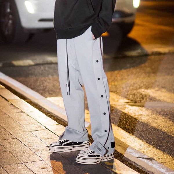 men's pants men fashion sportswear joggers side button casual sweat ankle-length trousers streetwear loose baggy hiphop clothing r, Black
men's pants men fashion sportswear joggers side button casual sweat ankle-length trousers streetwear loose baggy hiphop clothing r, Black