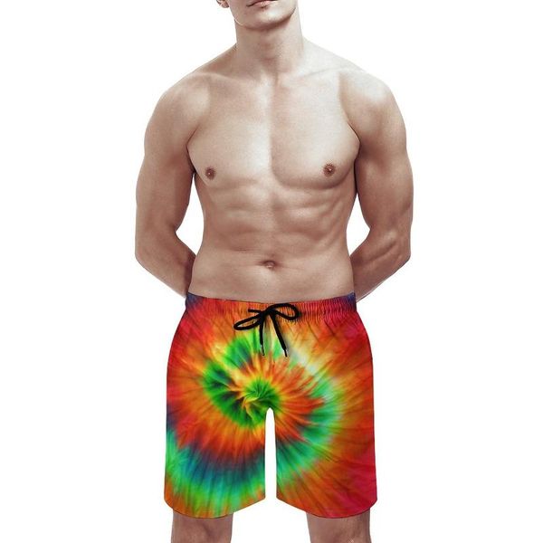 colorful tie dye print men's cool beach shorts summer swim trunks quick dry mesh lining board with pockets, White;black
colorful tie dye print men's cool beach shorts summer swim trunks quick dry mesh lining board with pockets, White;black