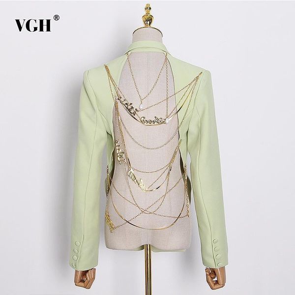 backless chain blazer for women notched collar long sleeve casual coats female 2021 autumn fashion women's suits & blazers, White;black
backless chain blazer for women notched collar long sleeve casual coats female 2021 autumn fashion women's suits & blazers, White;black