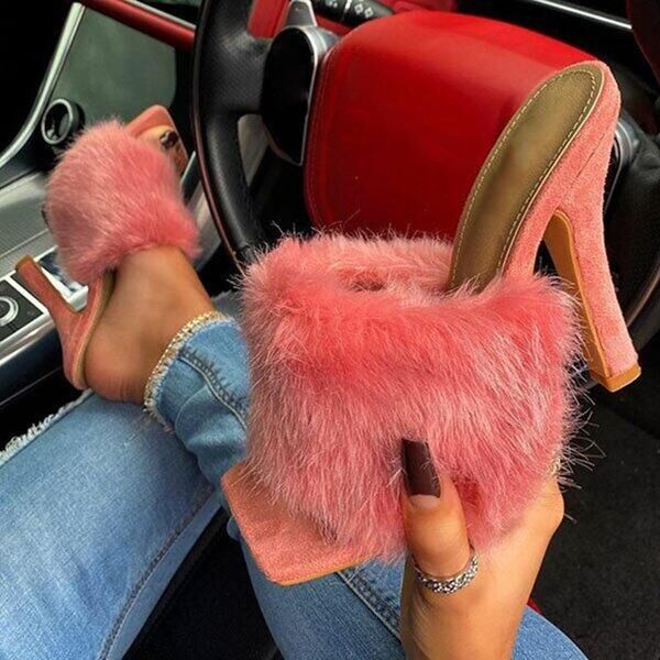 slippers rimocy fluffy faux fur super high heels sandals women plus size 43 open toe banquet party shoes woman plush outdoor, Black
slippers rimocy fluffy faux fur super high heels sandals women plus size 43 open toe banquet party shoes woman plush outdoor, Black