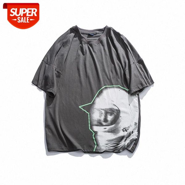 summer round neck short-sleeved t-shirt male japanese loose astronaut print casual #am0h, White;black
summer round neck short-sleeved t-shirt male japanese loose astronaut print casual #am0h, White;black