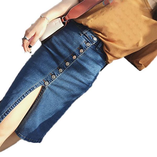skirts summer women denim skirt fashion single-breasted high waist stretch jeans woman split knee-length jupe femme, Black
skirts summer women denim skirt fashion single-breasted high waist stretch jeans woman split knee-length jupe femme, Black