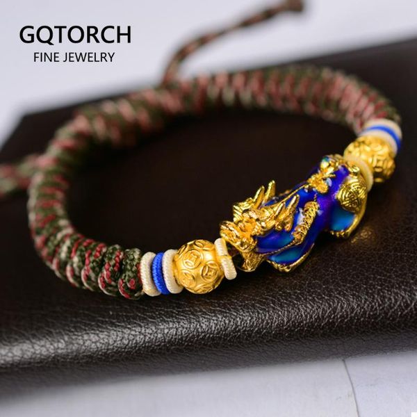 charm bracelets thermochromic pixiu for men and women multi color adjustable string lucky bracelet fengshui jewelry, Golden;silver
charm bracelets thermochromic pixiu for men and women multi color adjustable string lucky bracelet fengshui jewelry, Golden;silver