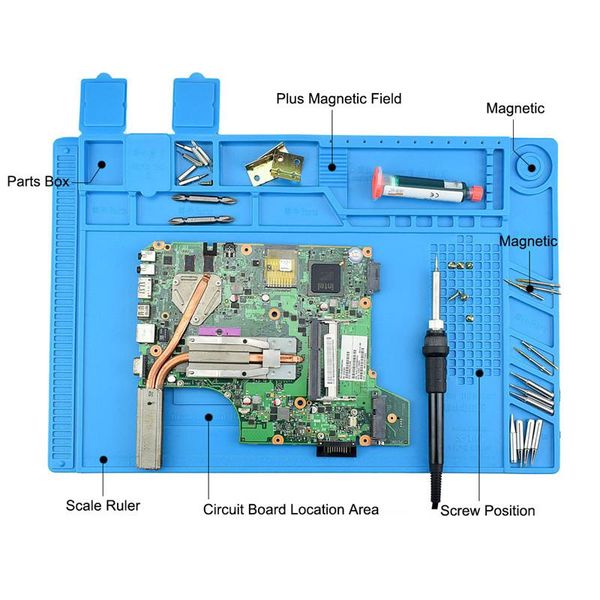 professional hand tool sets mobile phone computer repair silicone insulation table mat with magnetic, bga insulating platform t4033
professional hand tool sets mobile phone computer repair silicone insulation table mat with magnetic, bga insulating platform t4033